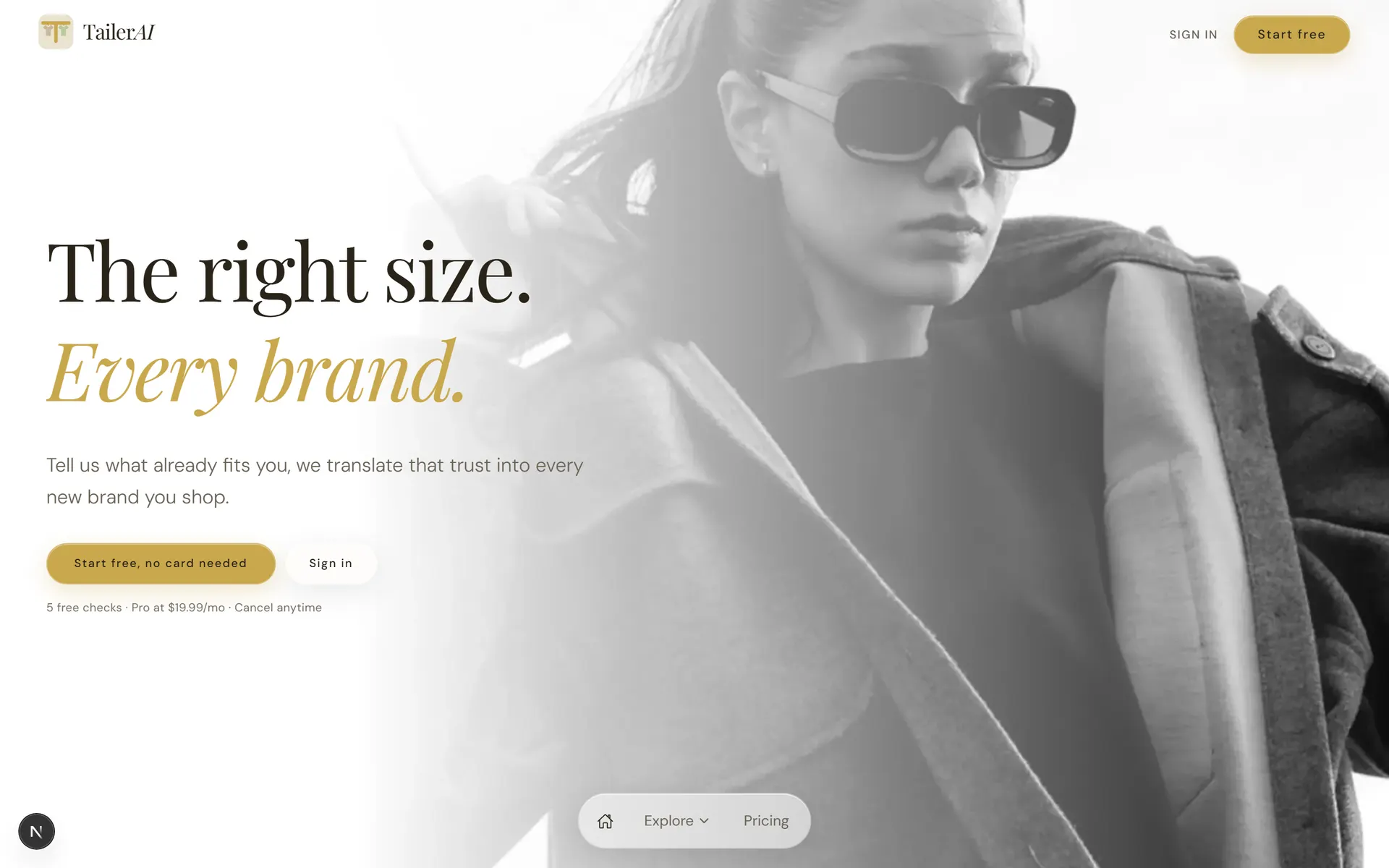 Marketing hero with editorial serif headline over fashion photography